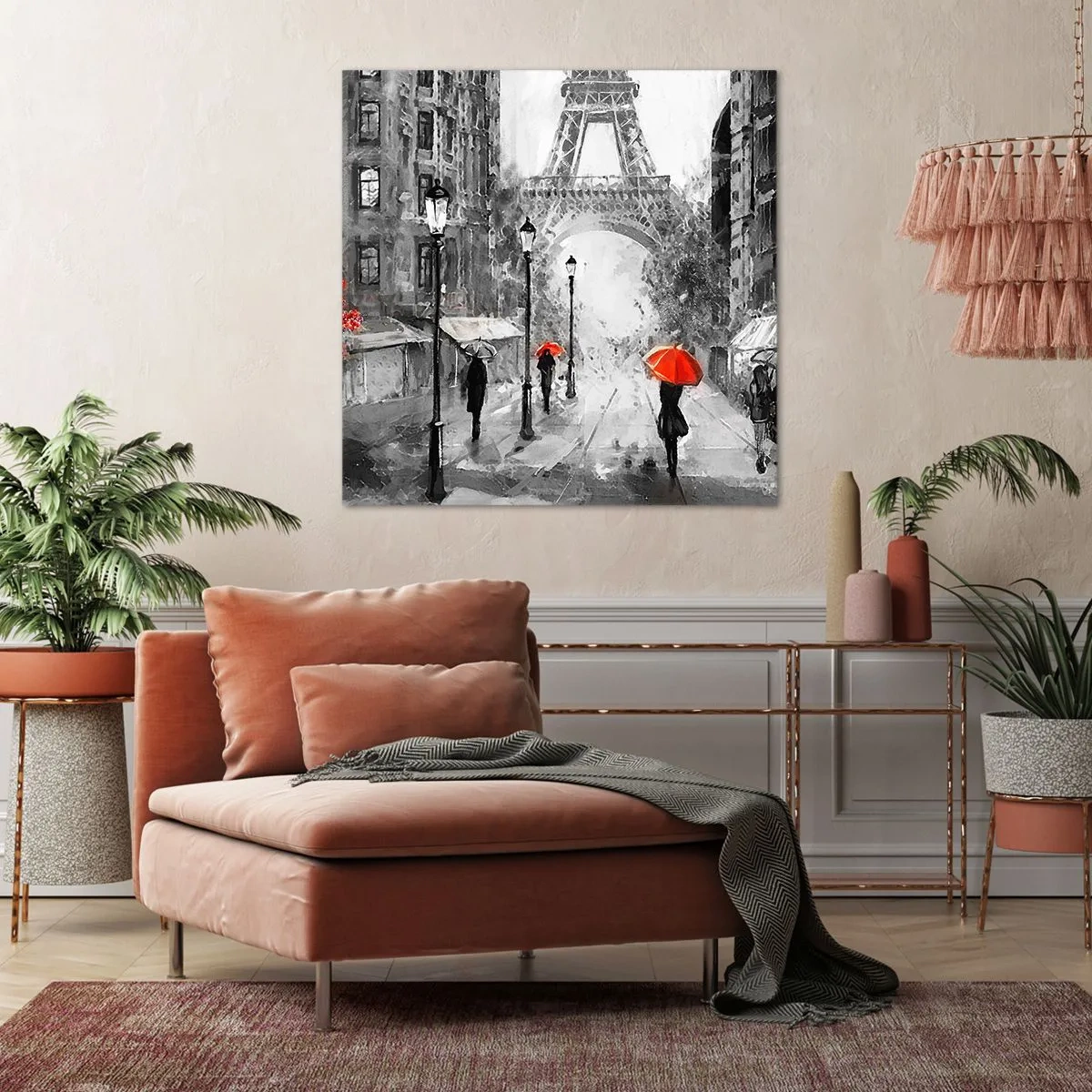 Canvastavla - Bild på duk - Alla vägar leder till tornet - 70x70 cm