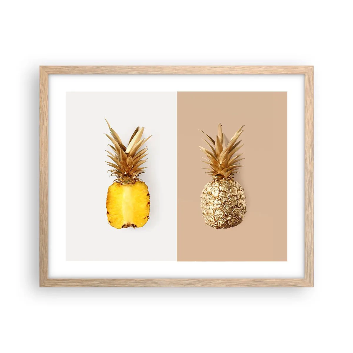 Affisch i ram av ljusek - Ananas för oss - 50x40 cm