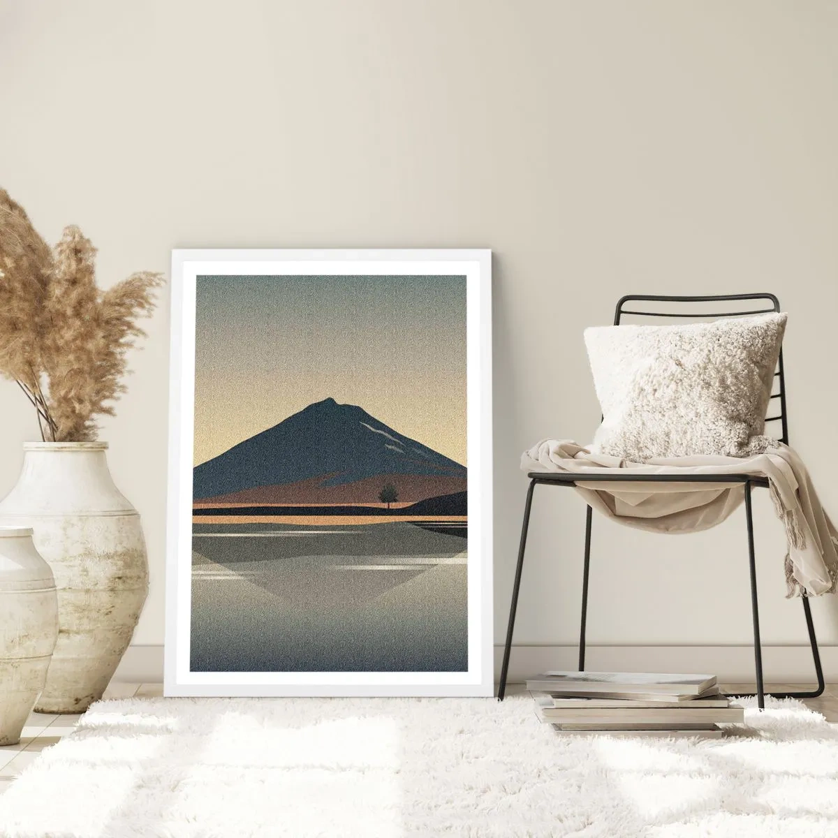 Affisch i vit ram - Spegelbild - 40x50 cm