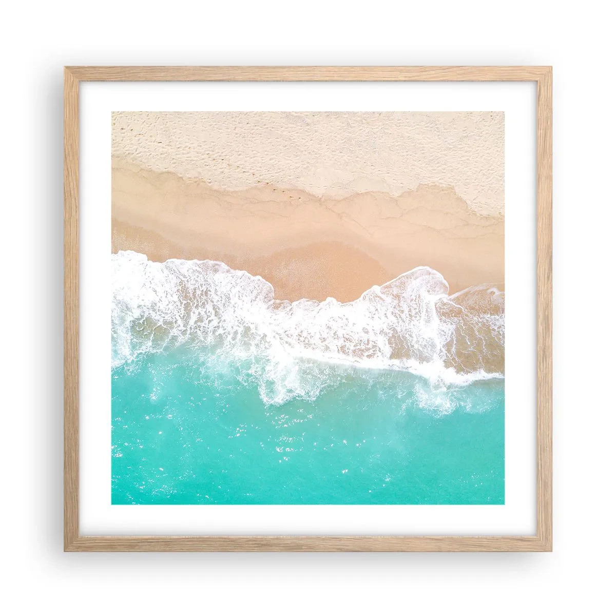 Affisch i ram av ljusek - Smekande beröring - 50x50 cm