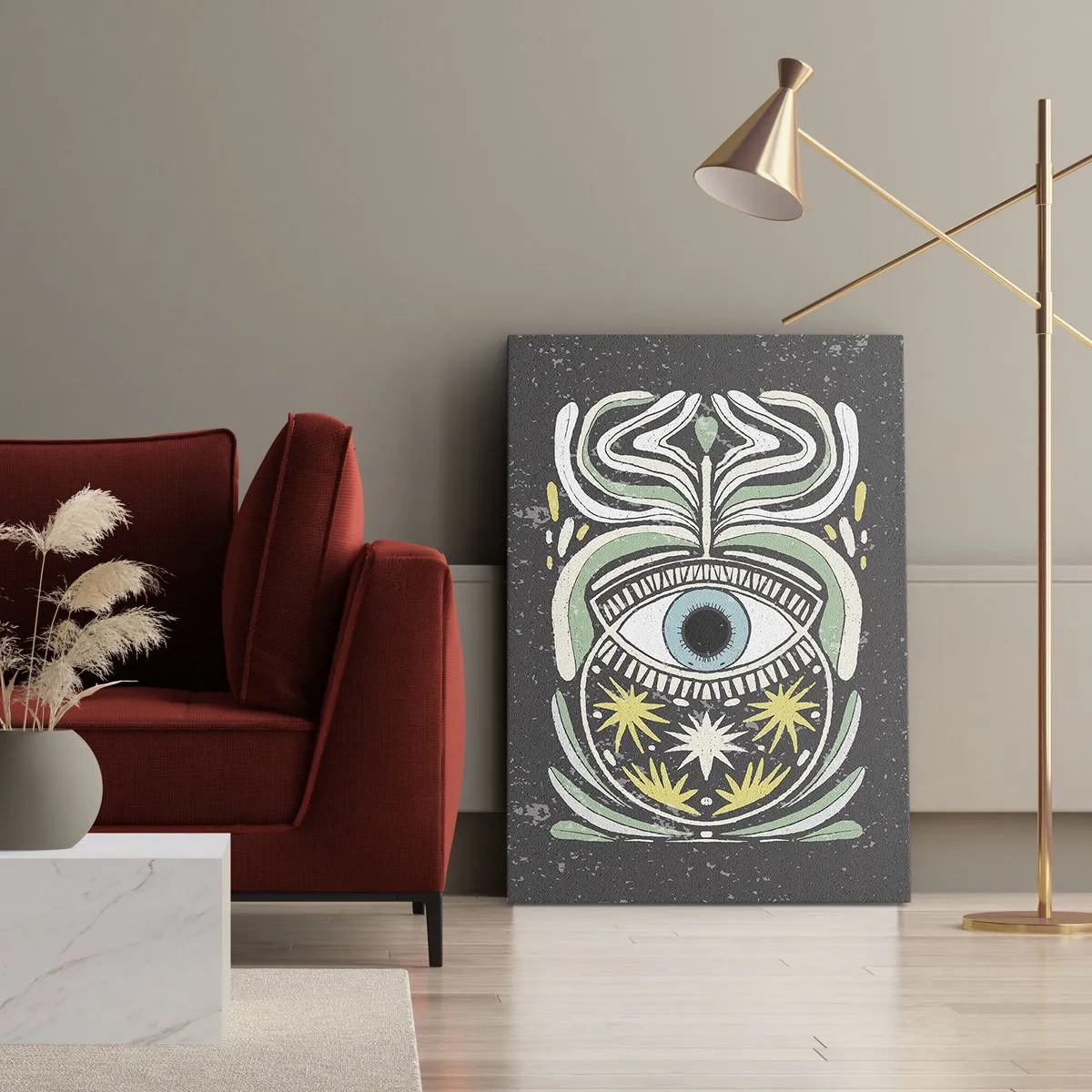 Canvastavla - Bild på duk - Stamritualer - 50x70 cm