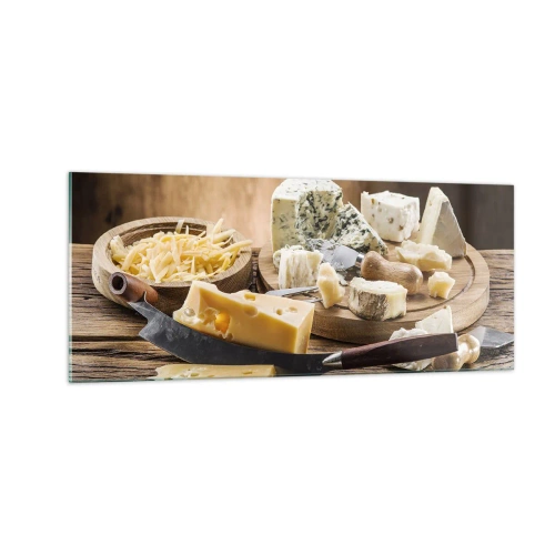 Glastavla - Bild på glas - Le åt osten - 100x40 cm