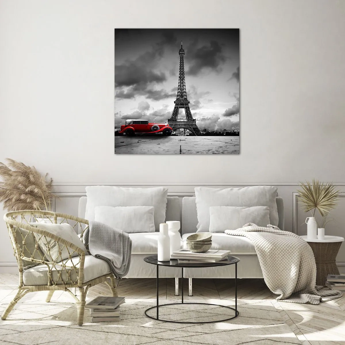 Glastavla - Bild på glas - Inte så länge sedan i Paris - 40x40 cm