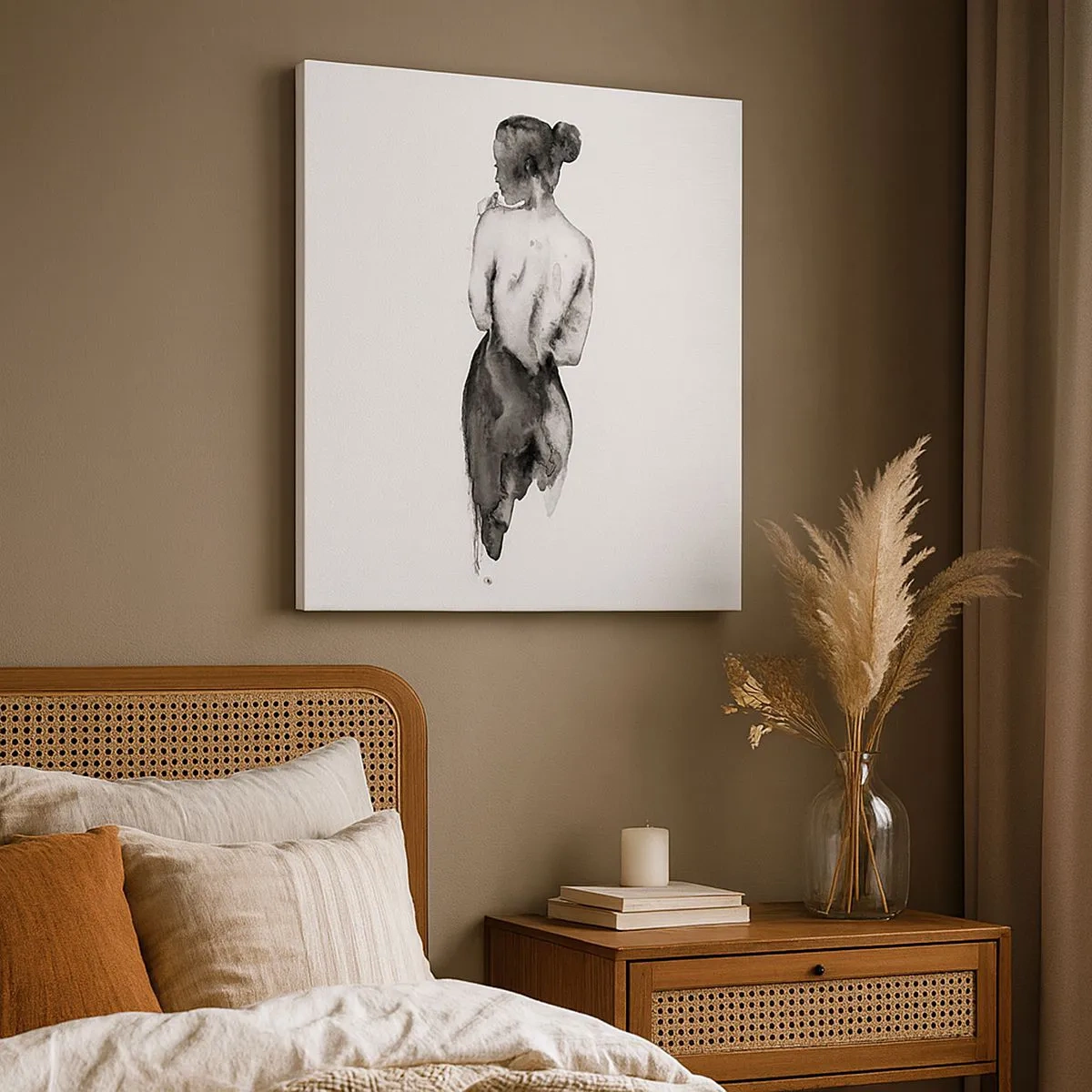 Canvastavla - Bild på duk - Världen försvinner i hennes närvaro - 30x30 cm