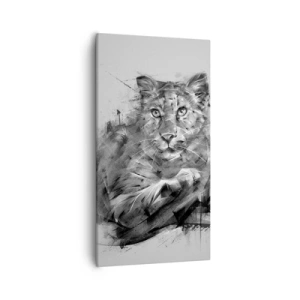 Canvastavla - Bild på duk - Ja, jag lyssnar noga - 55x100 cm