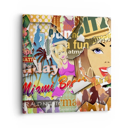 Canvastavla - Bild på duk - Sommarens återblickar - 30x30 cm