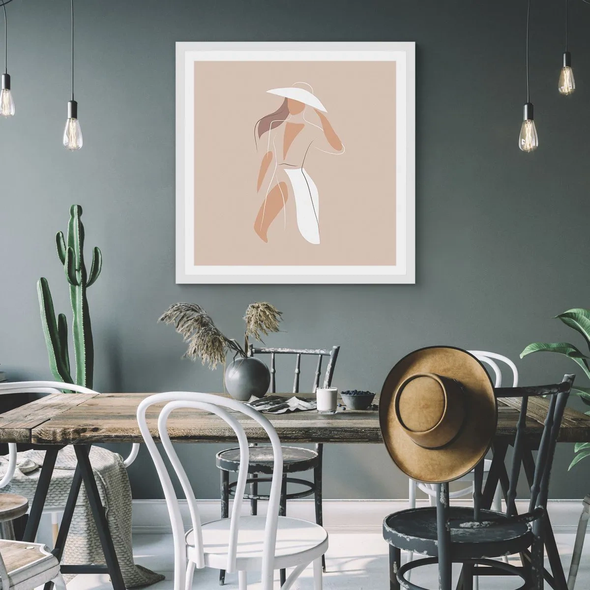 Affisch i vit ram - Mode är lek - 30x30 cm