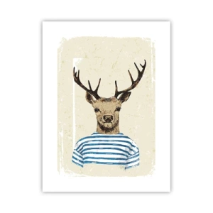 Affisch - Ty jag gillar randiga tröjor! - 30x40 cm