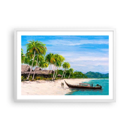 Affisch i vit ram - En exotisk dröm - 70x50 cm