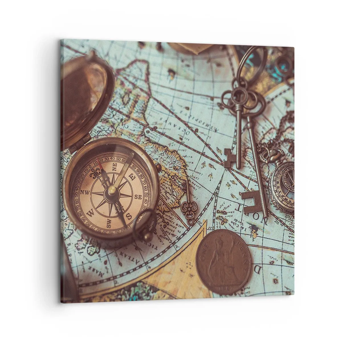 Canvastavla - Bild på duk - För äventyrare - 50x50 cm