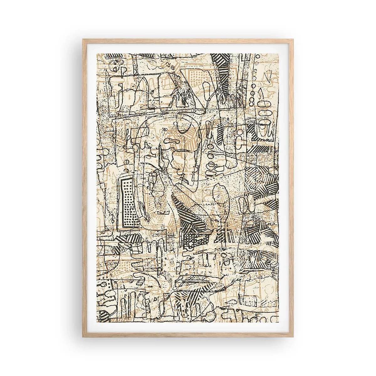 Affisch i ram av ljusek - Väntar på avkodning - 70x100 cm