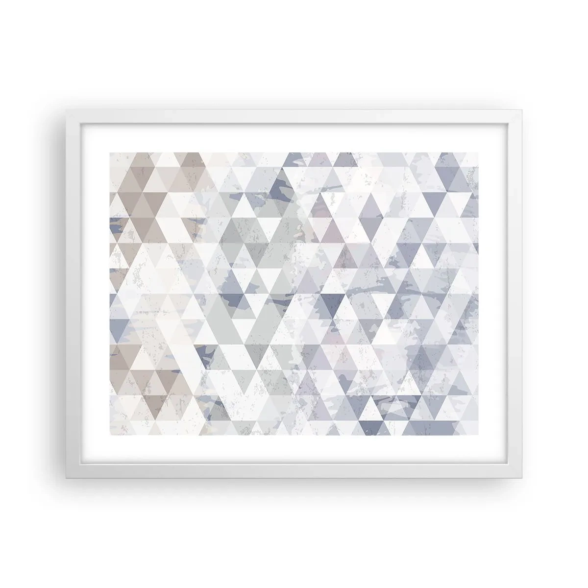 Affisch i vit ram - Trianglar - 50x40 cm