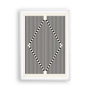 Affisch i vit ram - Geometrisk illusion - 70x100 cm