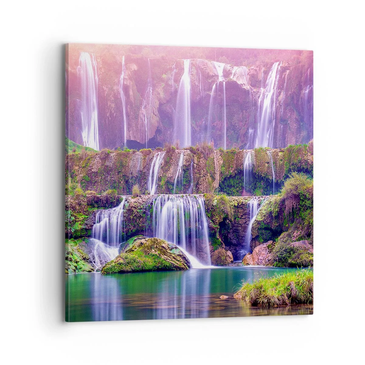 Canvastavla - Bild på duk - Trappan till himlen - 70x70 cm