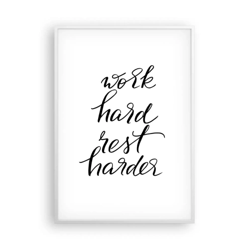 Affisch i vit ram - Livsbalans - 70x100 cm