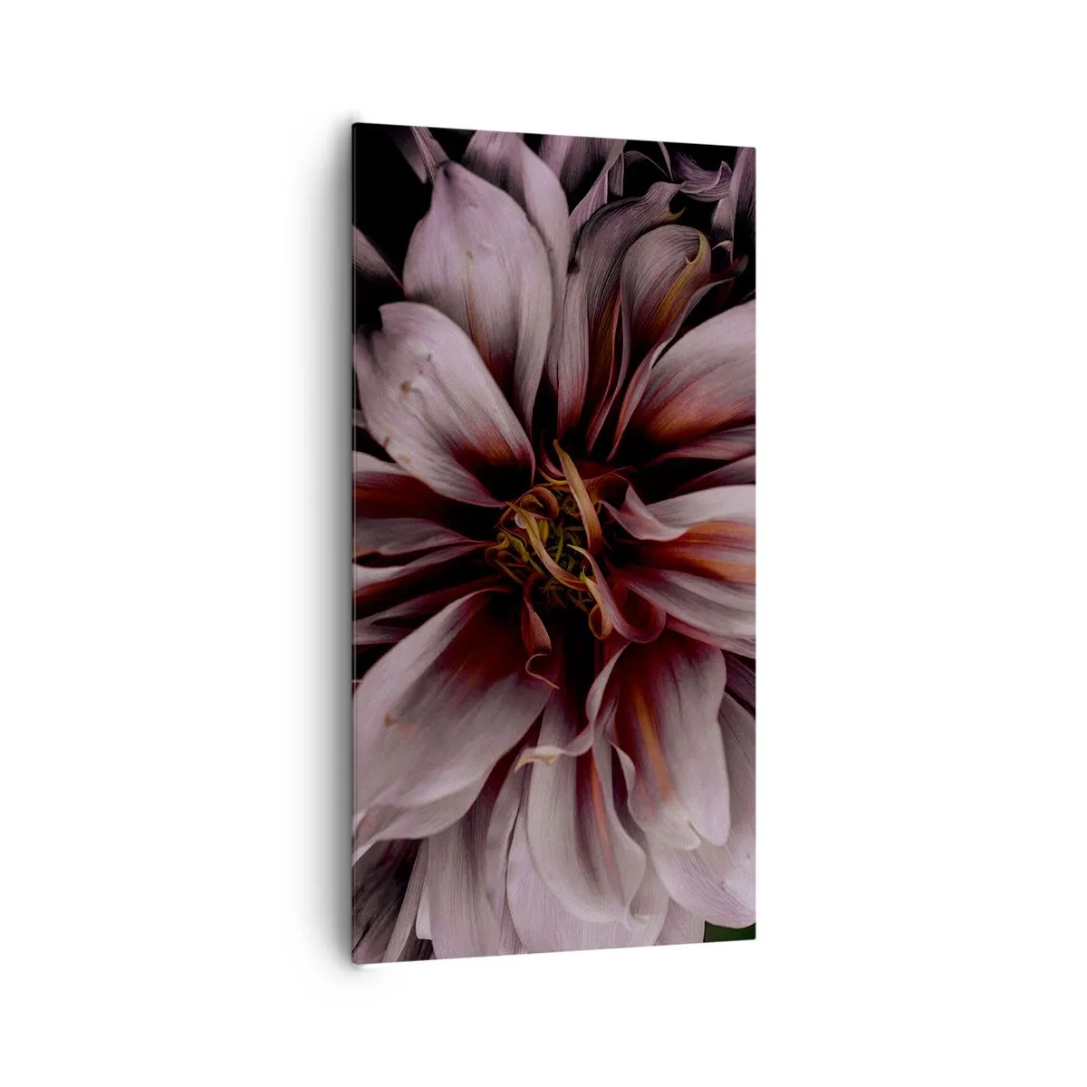 Canvastavla - Bild på duk - Blommigt hjärta - 65x120 cm