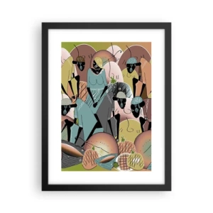 Affisch i svart ram - Högtiden kommer - 30x40 cm