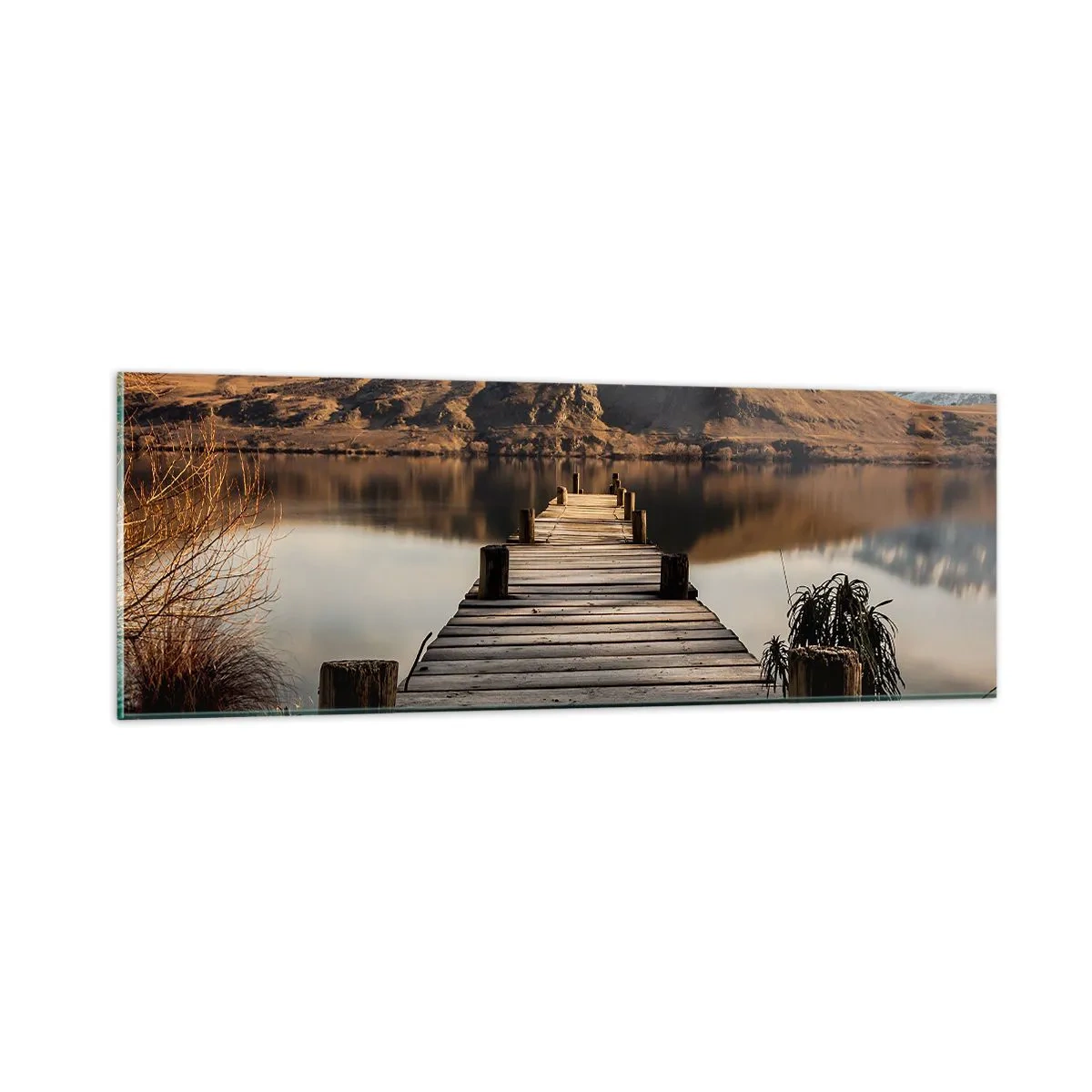 Glastavla - Bild på glas - Ett landskap i tystnad - 90x30 cm