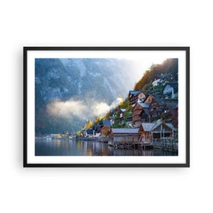 Affisch i svart ram - Alpina klimat - 70x50 cm