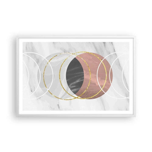 Affisch i vit ram - Sfärernas musik - 91x61 cm