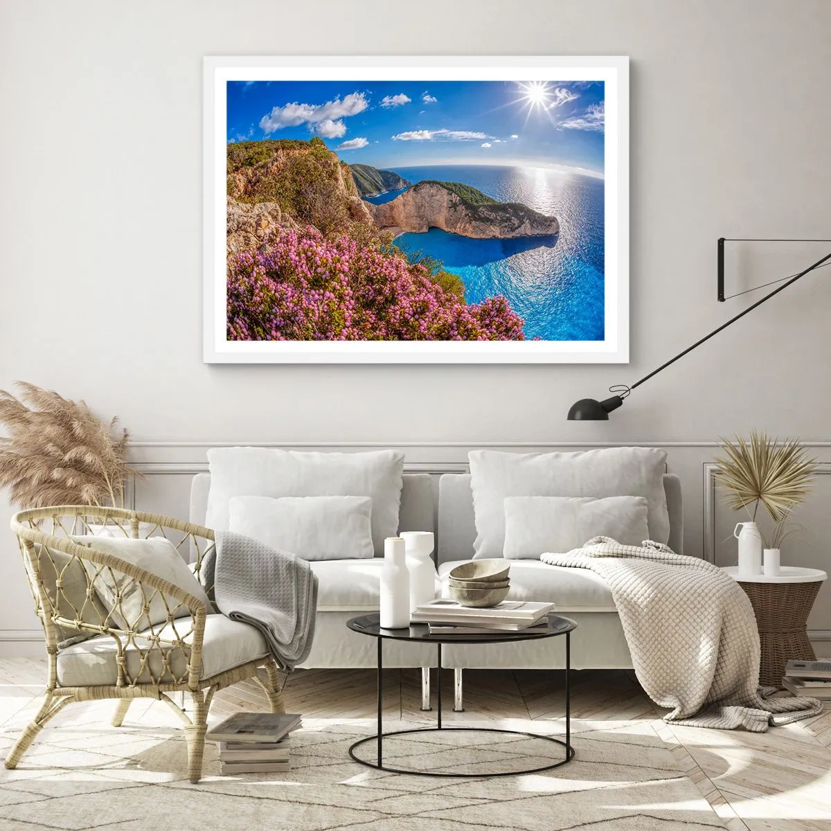 Affisch i vit ram - Min stora grekiska semester - 70x50 cm