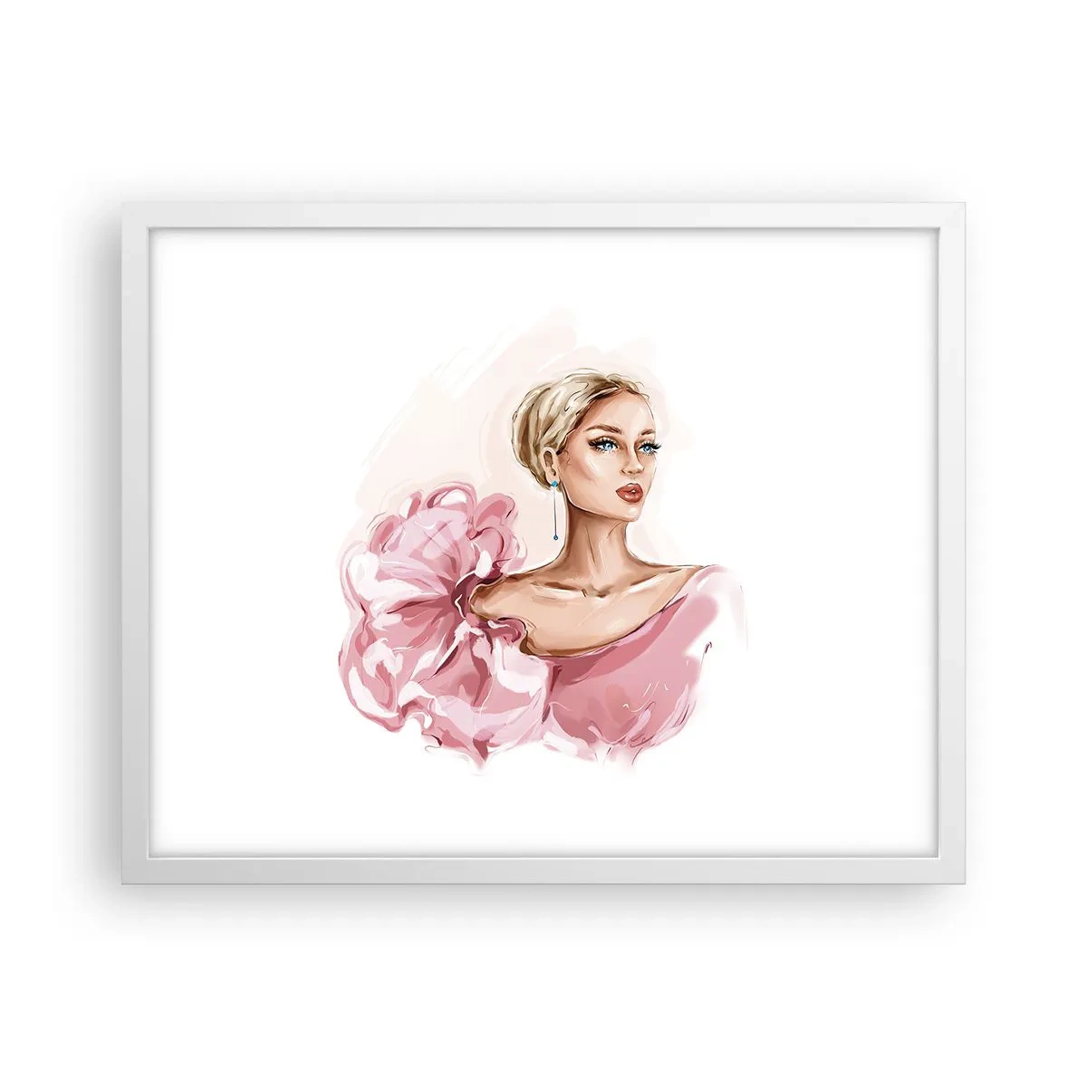 Affisch i vit ram - Som målad... - 50x40 cm