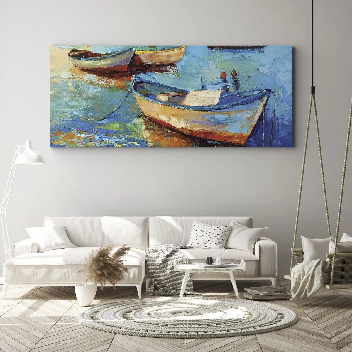 Canvastavla - Bild på duk - I en sydlig vik - 100x40 cm