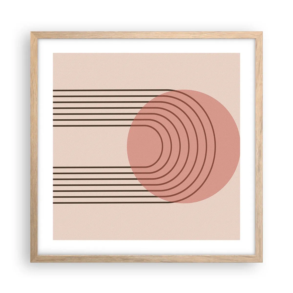 Affisch i ram av ljusek - Ostoppad attraktionskraft - 50x50 cm