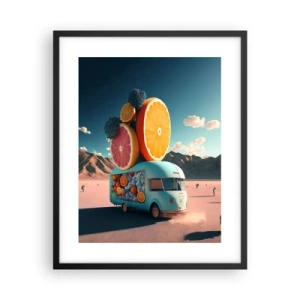 Affisch i svart ram - En smak av semester - 40x50 cm