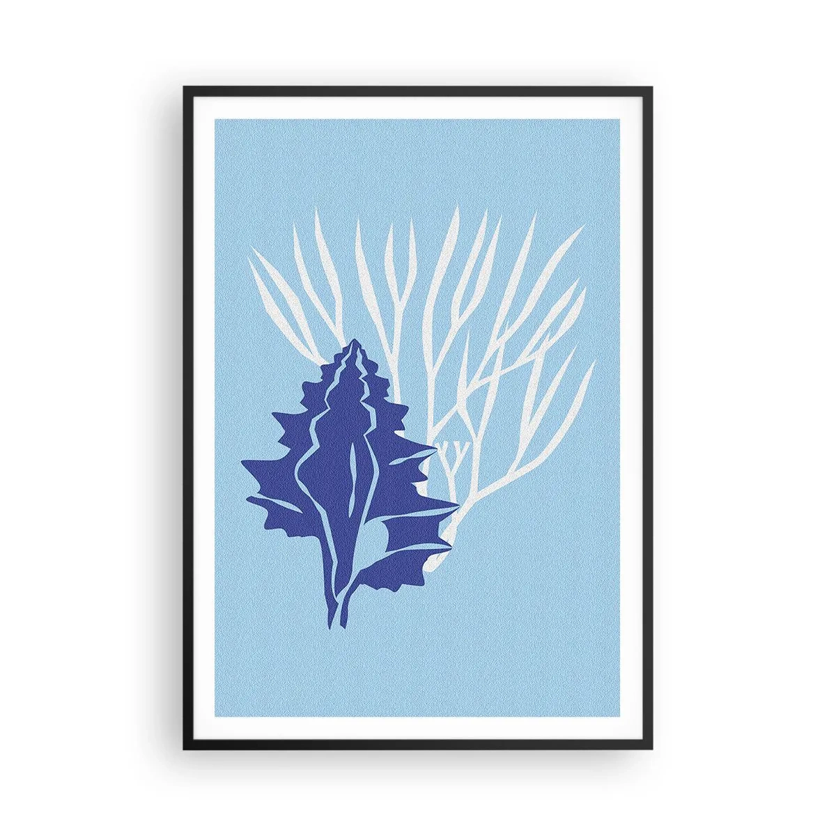 Affisch i svart ram - Bladformer - 70x100 cm