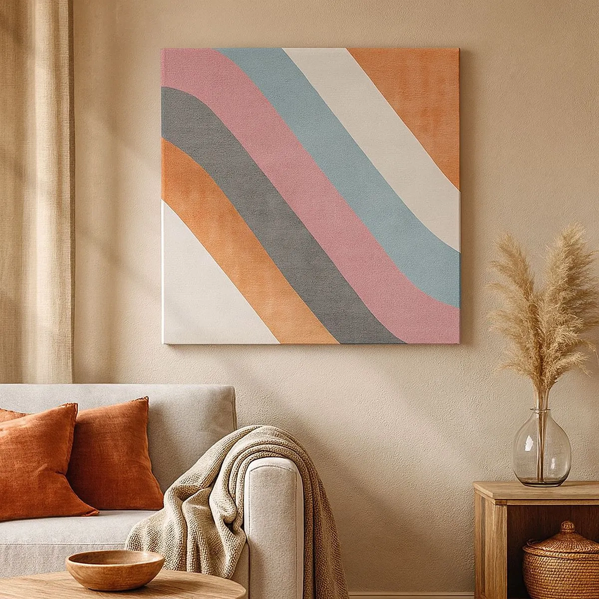 Canvastavla - Bild på duk - Diagonal komposition - rörelse - 30x30 cm