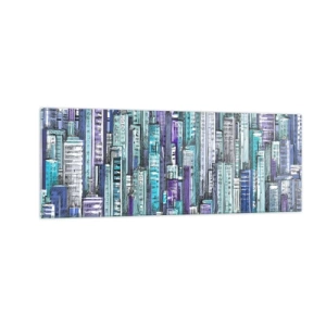 Glastavla - Bild på glas - Blått från himlen - 140x50 cm