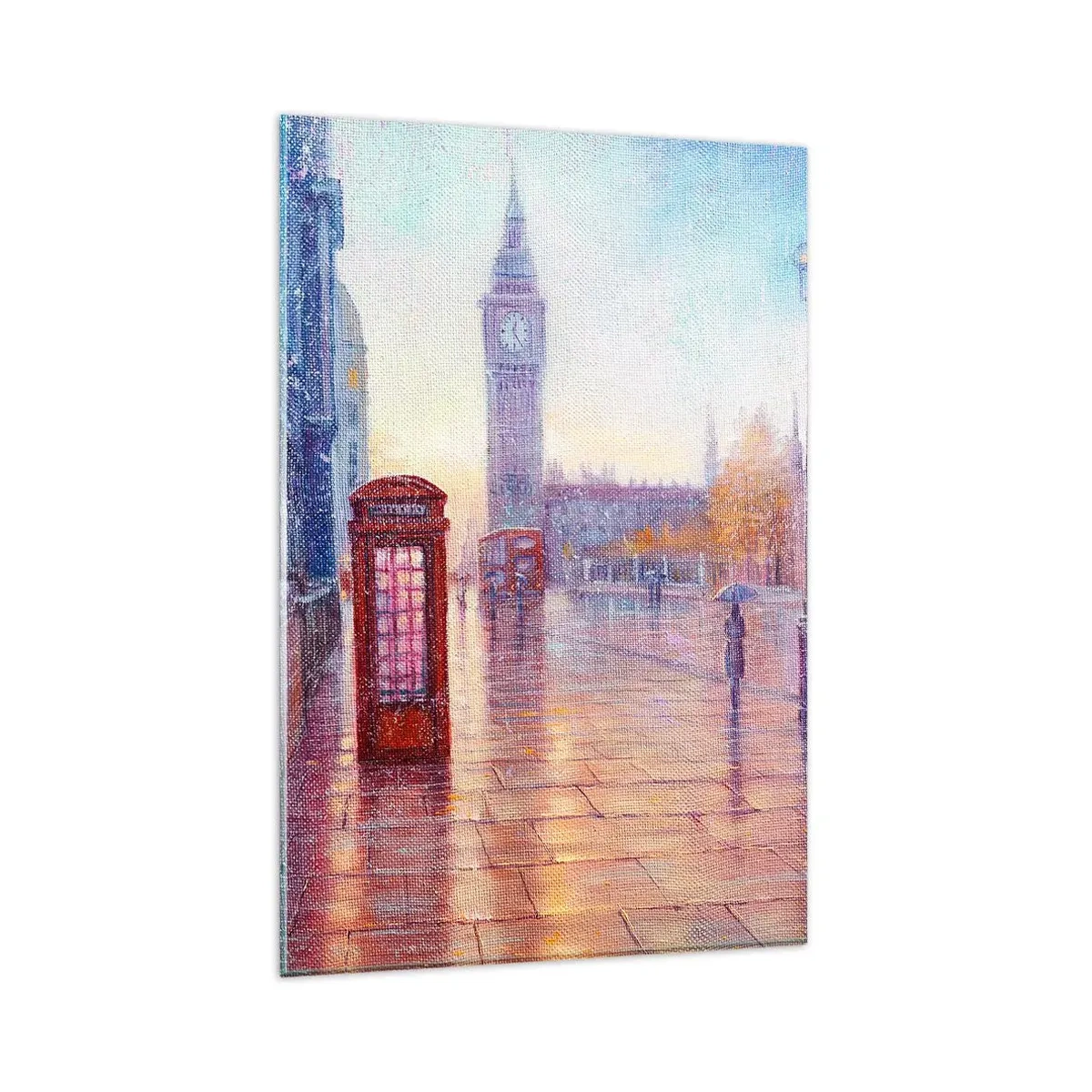 Glastavla - Bild på glas - Höstdag i London - 80x120 cm