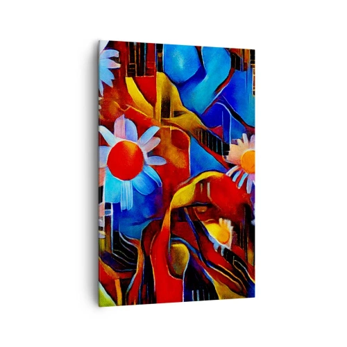 Canvastavla - Bild på duk - Livets färger - 80x120 cm