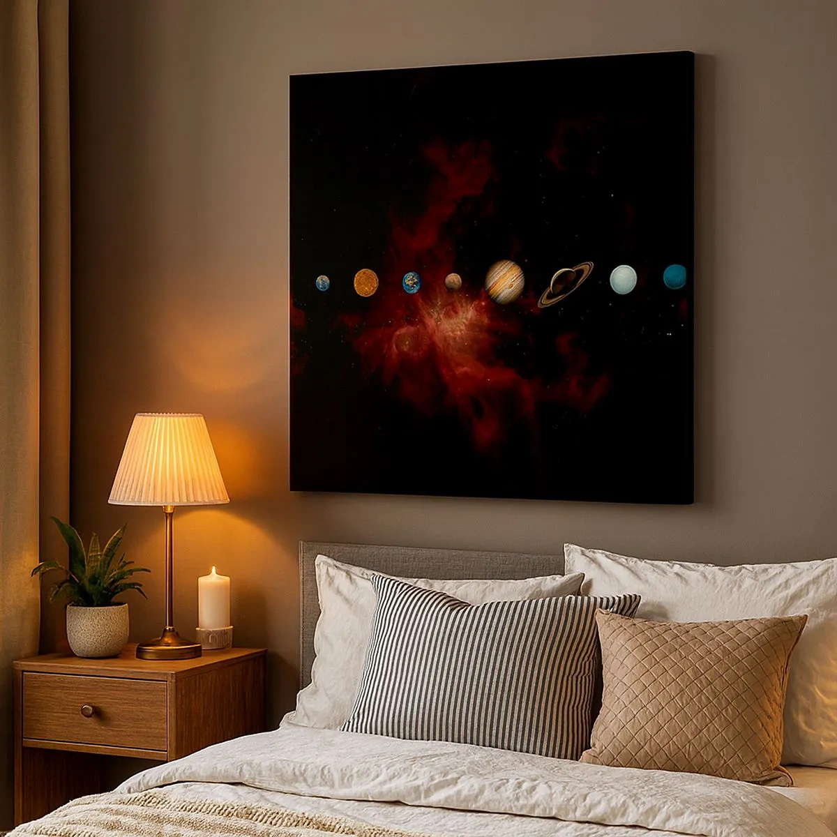 Canvastavla - Bild på duk - Vårt grannskap - 30x30 cm