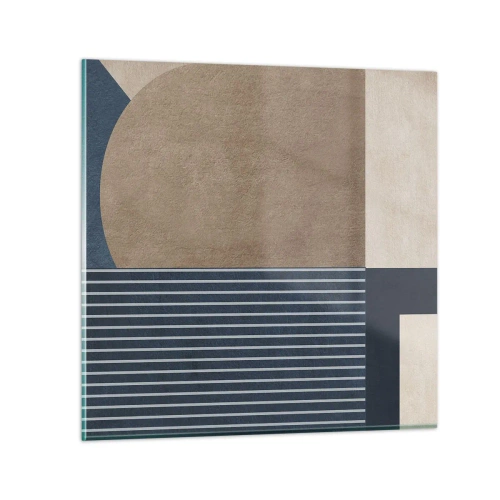 Glastavla - Bild på glas - Komposition av enkelhet och rundhet - 50x50 cm