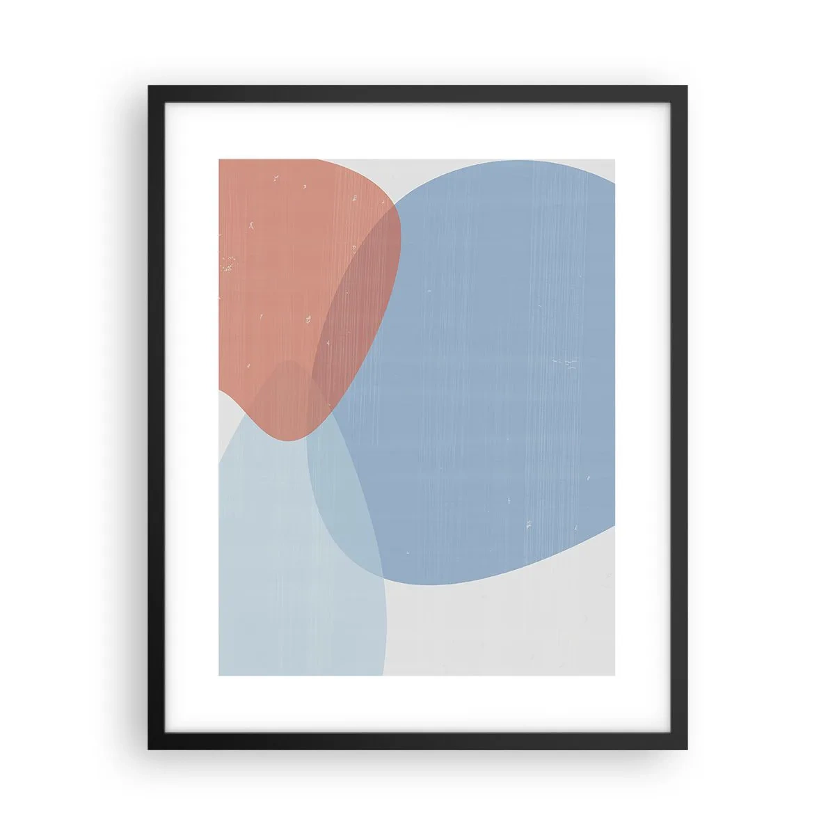 Affisch i svart ram - Pastellfärgade relationer - 40x50 cm