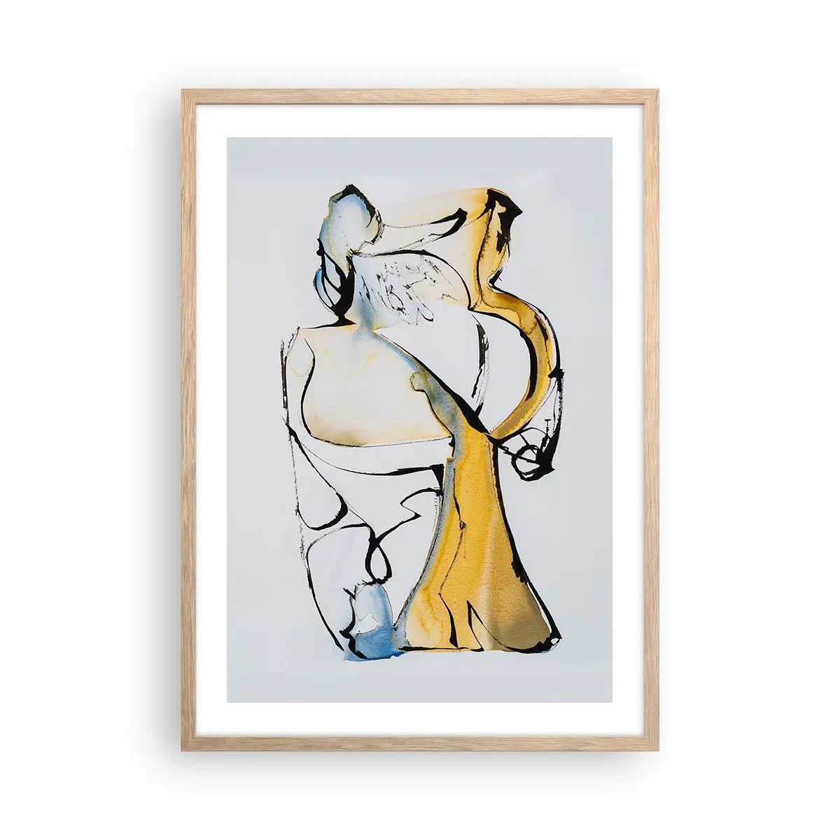 Affisch i ram av ljusek - Abstraktion i glas - 50x70 cm