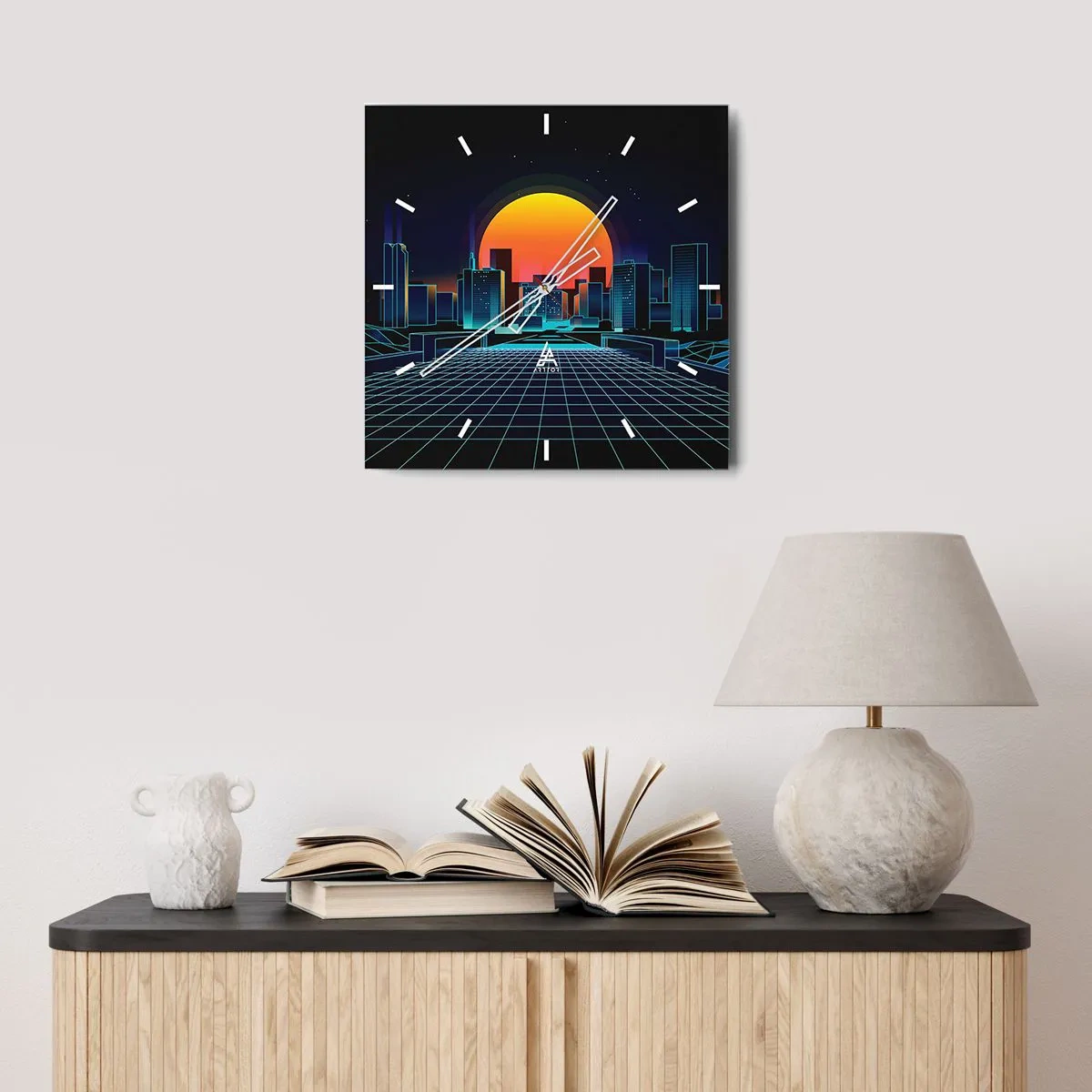 Väggklocka - Klocka på glas - Vill du fortfarande till verkligheten? - 30x30 cm