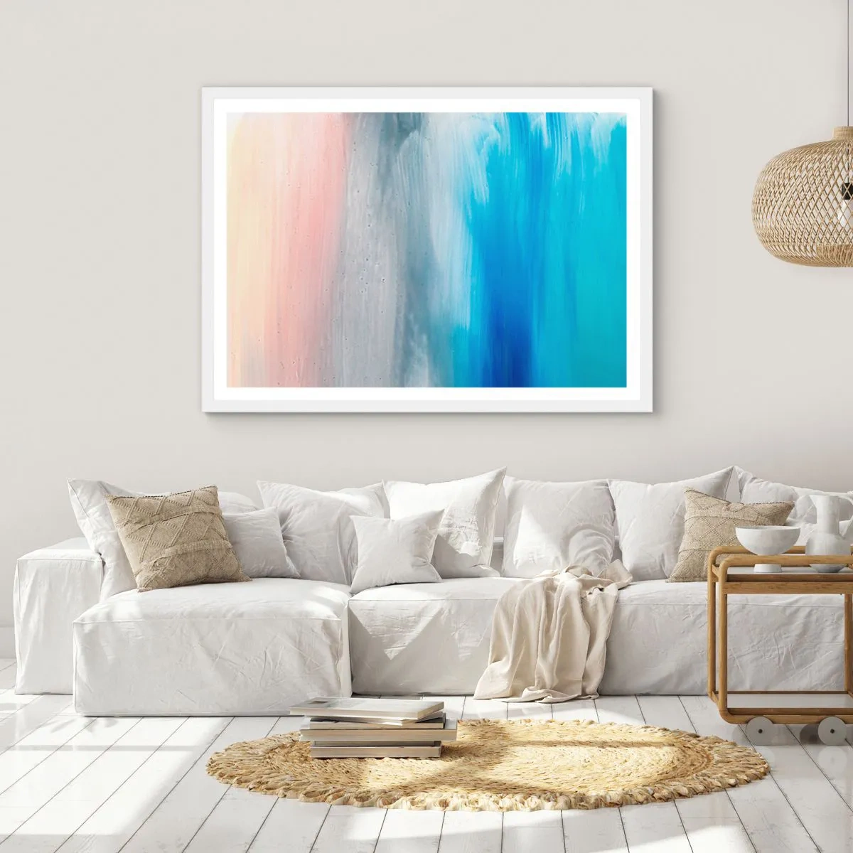 Affisch i vit ram - Element: luft - 40x30 cm