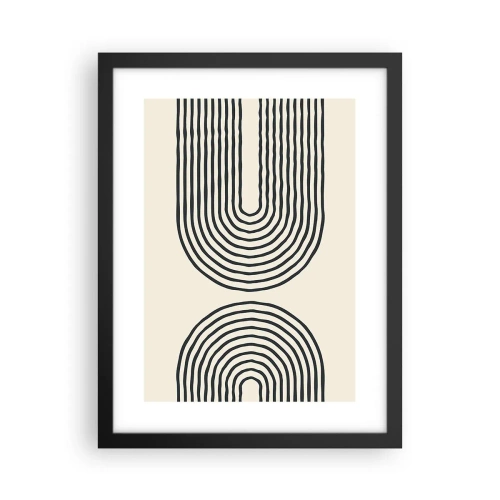 Affisch i svart ram - Om en stund... - 30x40 cm