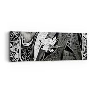 Canvastavla - Bild på duk - Gråmänniska? - 90x30 cm