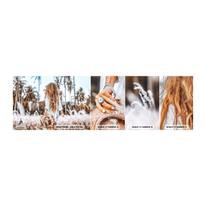 Provbit av självhäftande fototapet Deluxe Sticker - Född ur gräsdun - Kvinna, Årgång, Boho - 100x30 cm