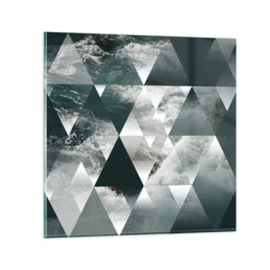 Glastavla - Bild på glas - Kristallperspektiv - 50x50 cm