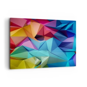 Canvastavla - Bild på duk - Regnbågsorigami - 120x80 cm