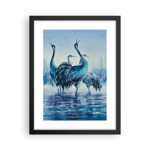 Affisch i svart ram - Morgonmöte - 30x40 cm