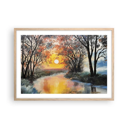 Affisch i ram av ljusek - Höststämning - 70x50 cm
