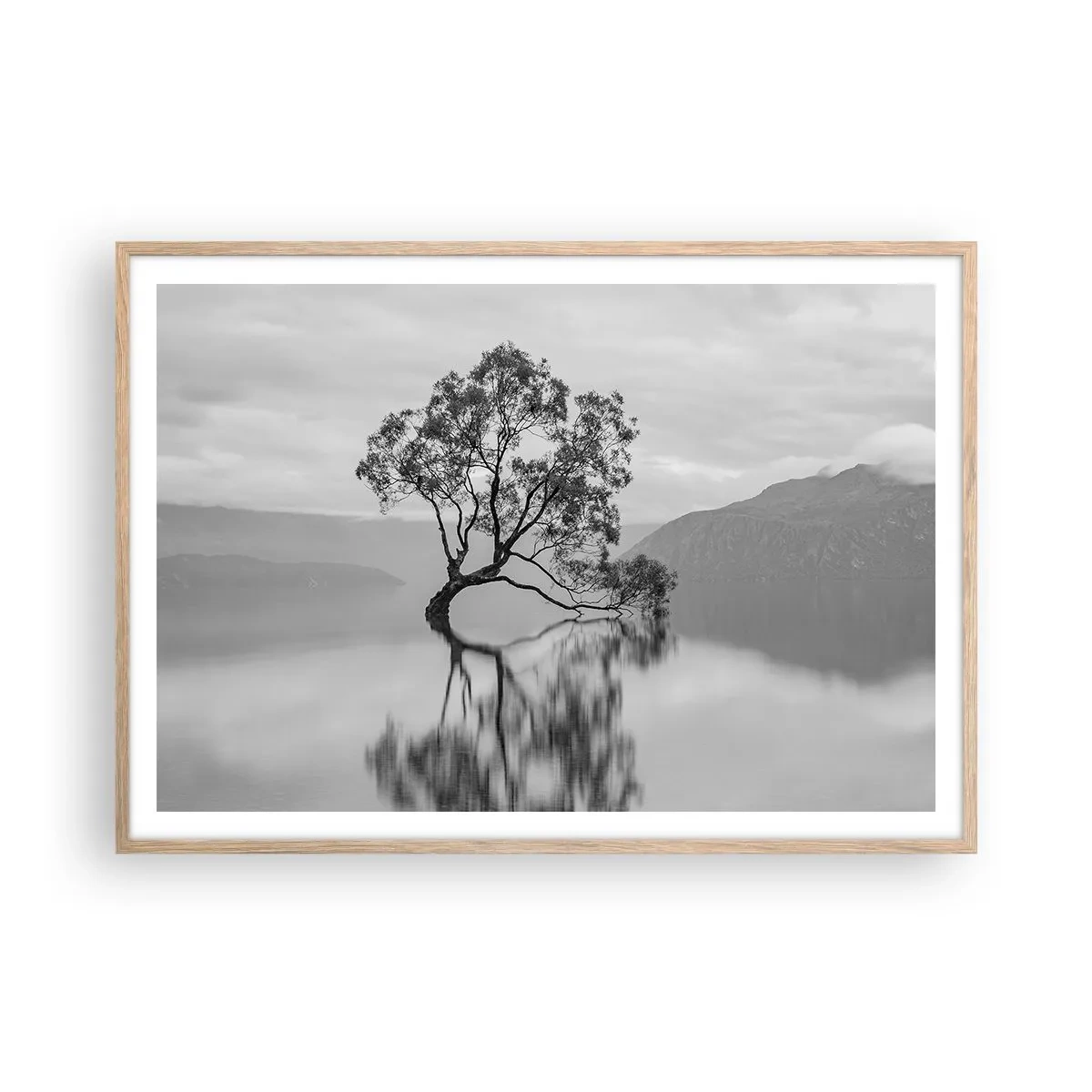 Affisch i ram av ljusek - Det finns ett land - 100x70 cm