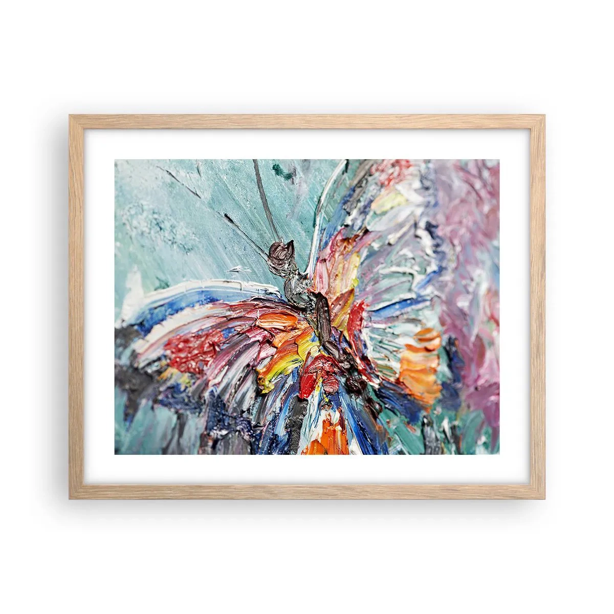 Affisch i ram av ljusek - Målad av naturen - 50x40 cm
