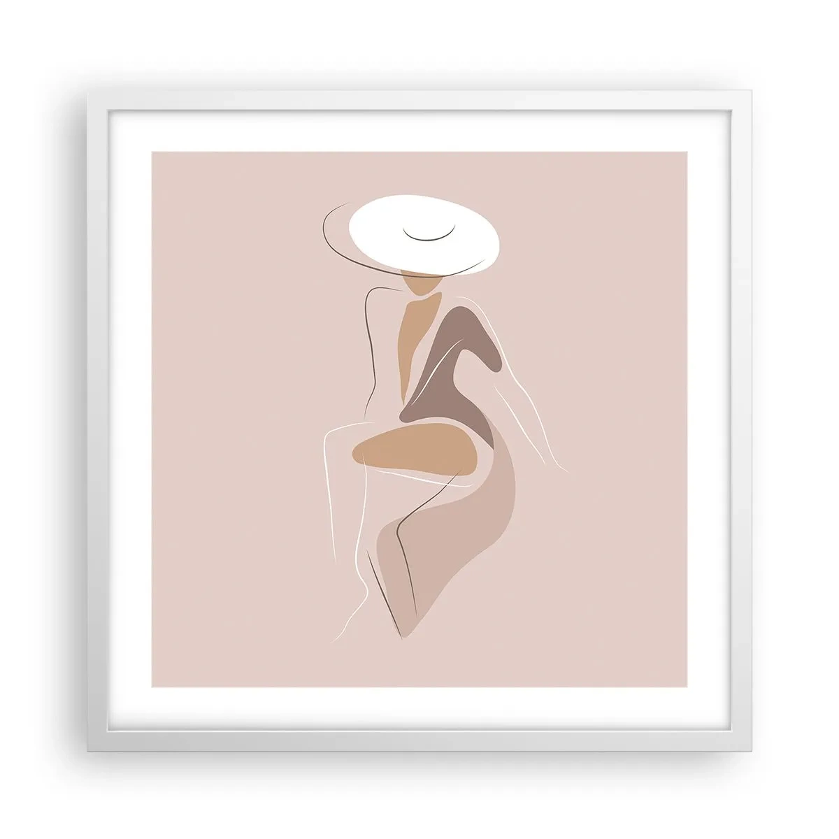 Affisch i vit ram - Att vara dam - 50x50 cm